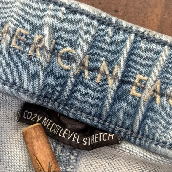 American Eagle | Cozy Next Level Stretch Denim Joggers/Jeans 22 L - Picture 9 of 12
